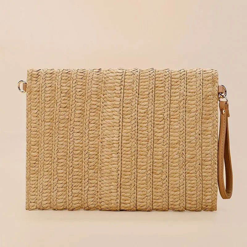Handmade Raffia Straw Woven Crossbody & Shoulder Bag for Women – Casual Fashion Beach Handbag