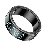 SR08 Stainless Steel Smart Ring – Digital Display Luxury Wearable in Black, Gold & Silver