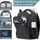 Unisex 15.6" School Laptop Backpack – Water-Resistant USB Charging Bookbag for Teen Boys, Girls, College Students & Adults