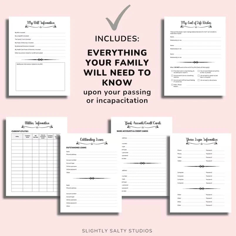 When I’m Gone Planner – End-of-Life Organizer Notebook for Possessions, Business Affairs & Final Wishes 📘
