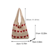 Woven Knitted Straw Tote – Large Capacity Shoulder Bag for Summer & Travel