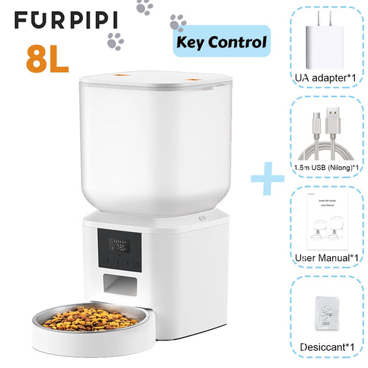 270oz Automatic Dog Feeder – Key Control Timed Food Dispenser for Dogs & Cats, Large Capacity 🐶🐱✨