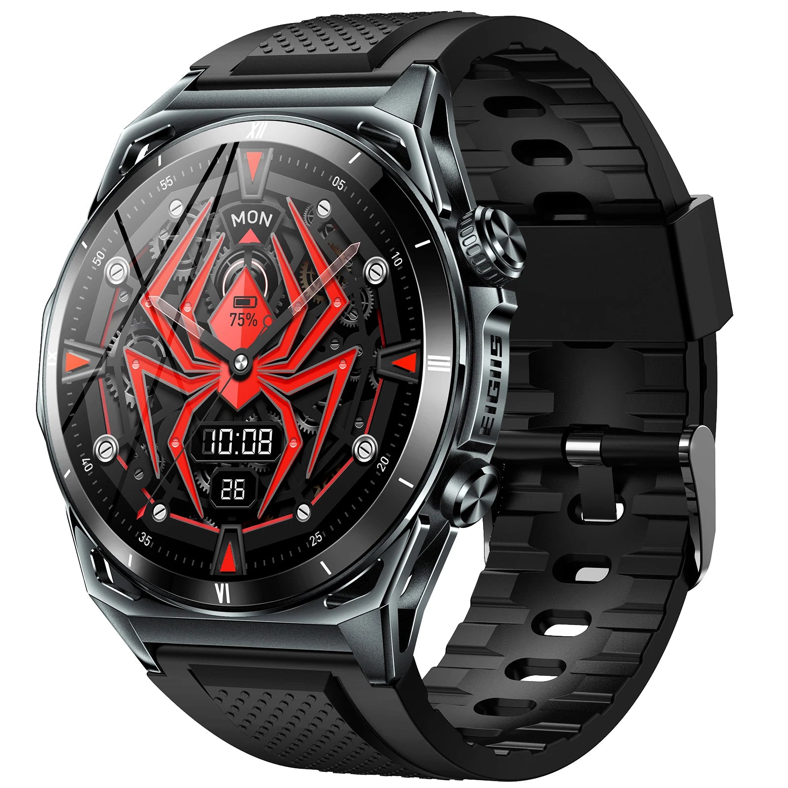 EIGIIS KE6 Smart Watch – 1.43” AMOLED Sports Watch for Men with Bluetooth Call, Health Monitoring & IP68 Waterproof Design