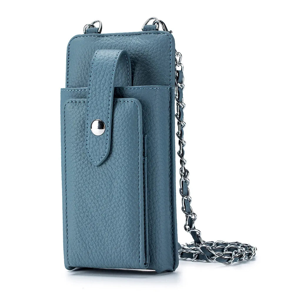 Women’s Small Crossbody Phone Purse – Fashion Wallet Shoulder Bag with Chain Strap, Card Slots & Pocket for Daily Use