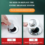 Bathroom Sink Drain Stopper Without Overflow – Stainless Pop-Up Plug with Odour & Leak Blocker