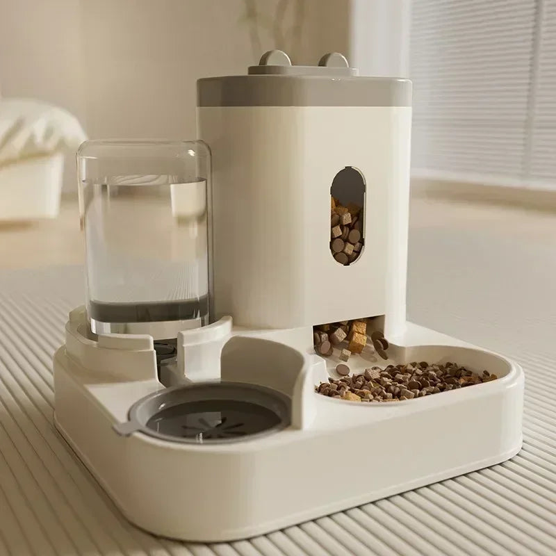 Automatic Feeder & Water Fountain – Large-Capacity Raised Stand Food & Drink Bowl for Cats & Dogs