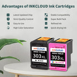 InkCloud 303XL High-Yield Ink Cartridge (Black & Color Combo) – Compatible with HP Envy Photo & Envy Series Printers