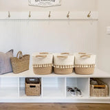 Cotton Rope Storage Bins – Set of 3 Stylish Woven Baskets for Home Organization, Toys, Blankets & Everyday Essentials