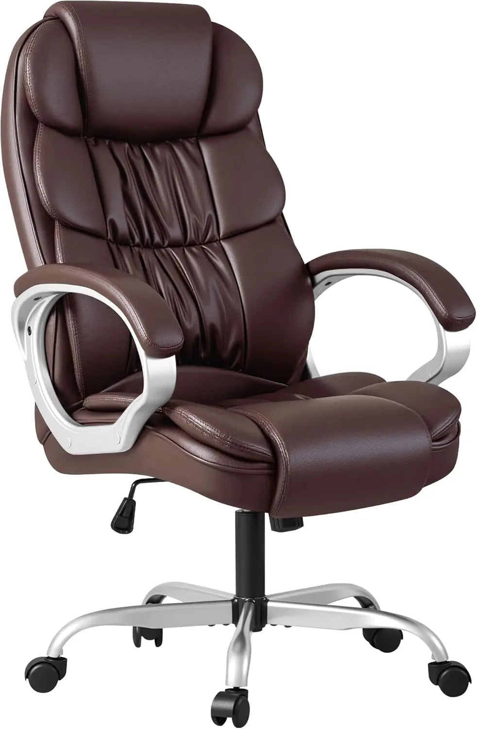 💺 High-Back Office Chair – PU Leather Executive Computer Desk Chair with Adjustable Height & Padded Swivel Seat