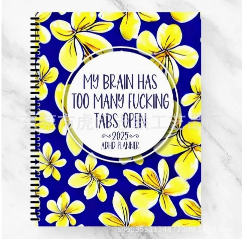 2025 Funny Adult Daily ADHD Planner – Fun Organizing Notebook for Productivity, Focus & Stress Relief