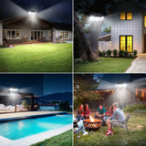 Solar Security Lights – 3000LM 3-Head Motion Sensor Flood Lights, 150° Wide Angle, Auto On/Off, 3 Modes (1/2/4 Pack Options)
