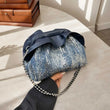 Women’s Denim Crossbody Chain Clutch – Stylish Hobo Purse & Evening Bag for Weddings, Parties & Bridal Fashion