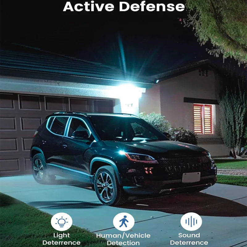 AOSU 3MP Wire-Free Solar Security Camera – Outdoor 100% Wireless CCTV with Built-In Battery, Night Vision & 2-Way Audio (4/8/12PCS Set)