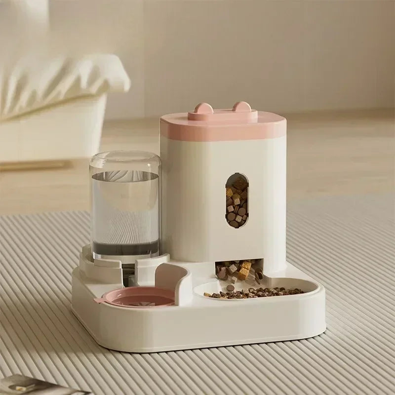Automatic Feeder & Water Fountain – Large-Capacity Raised Stand Food & Drink Bowl for Cats & Dogs