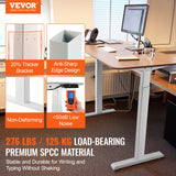 SucceBuy Electric Standing Desk Frame – Ergonomic Adjustable Legs for DIY Workstation (Black & White)