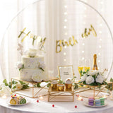Set of 3 Gold Metal Cake & Cupcake Stands – Elegant Round Dessert Risers