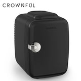 Crownful 4 L Mini Fridge – AC/DC Cooler & Warmer for Beauty, Skincare, Car & Travel