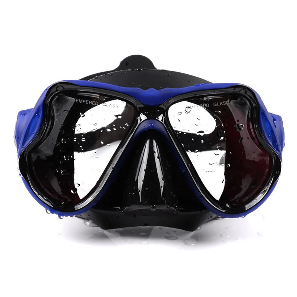 Diving Mask & Breathing Tube Set – Large Silicone Frame, Anti-Fog, UV Protection Snorkel Gear for Adults