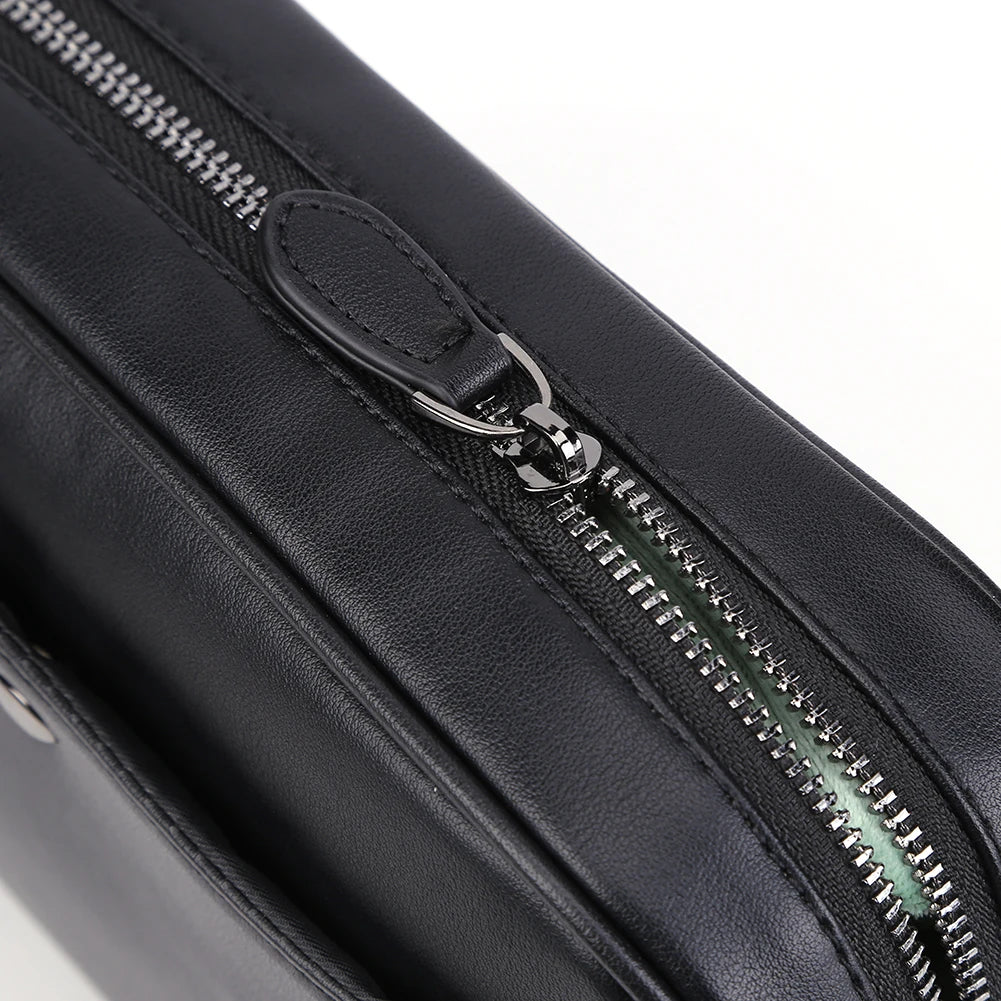 Men’s Casual Business Crossbody Bag – Classic Plaid Small Square Shoulder Satchel with Wide Strap for Work & Travel