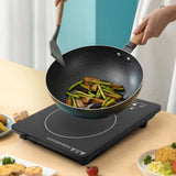 750 W Electric Induction Countertop Burner with Touch Panel – 8 Cooking Preset Programs, Adjustable Power & LCD Display