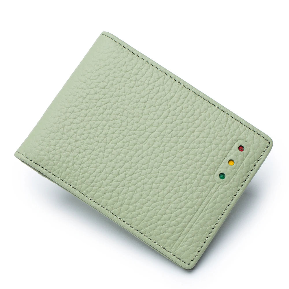 RFID Blocking Genuine Leather Slim Wallet – Unisex Soft Credit Card Holder & Thin Minimalist Purse for Men & Women