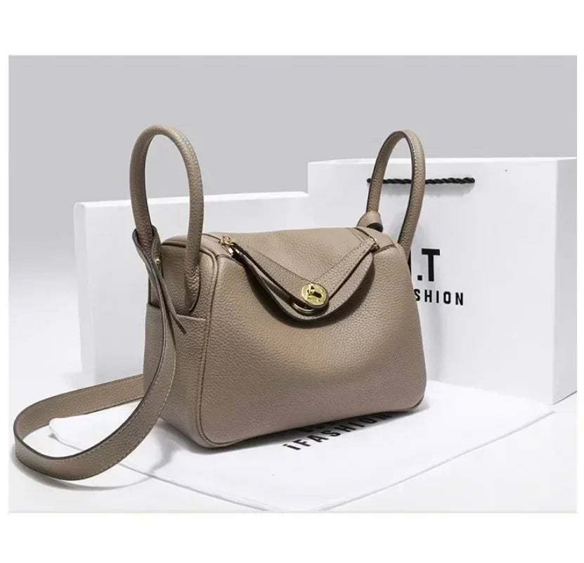 Genuine Leather Lady “Lindi” Large Shoulder Bag – Luxe Women’s Side Handbag