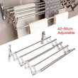 Adjustable Stainless-Steel Wall-Mounted Laundry Drying Rack – Extends 42-80 cm, Foldable Towel Holder for Bathroom & Utility
