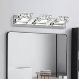 K9 Crystal LED Bathroom Mirror Light – Modern 3-Head Wall Mounted Vanity Fixture, IP65 Waterproof, 6000K