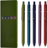 Gel Pens – 5-Pack 0.5mm Black Ink Retractable Pens with Silicone Grip & Metal Clip ✍️