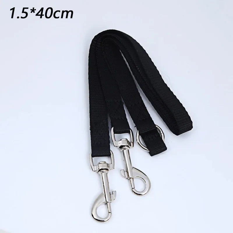 Double Twin Dual Coupler Dog Leash – Adjustable V-Shape Nylon 2-in-1 Lead for Walking Two Dogs