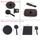 Zappo Matte Black 3-Way Wall-Mounted Rainfall Shower System – Shelf & Bathtub Mixer Included