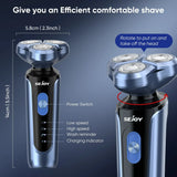 Sejoy Rotary Electric Shaver Kit – Multi-Function Rechargeable Beard & Nose Hair Trimmer with 3-Head Floating Razor