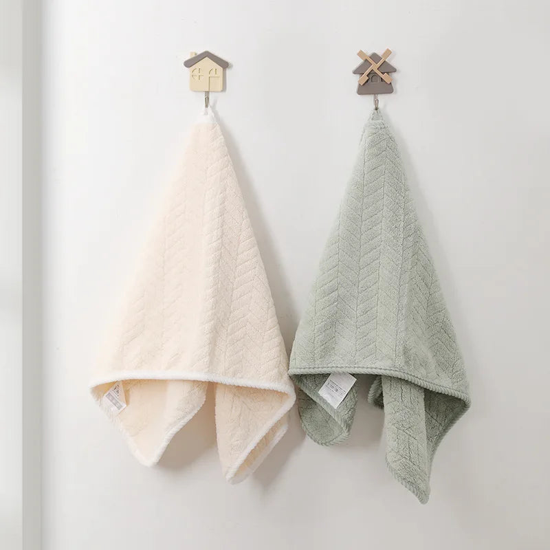 Solid Color Towel Set – 4pcs Ultra Soft & Highly Absorbent Towels, 4 Color Options for Bathroom, Kitchen & Daily Home Use
