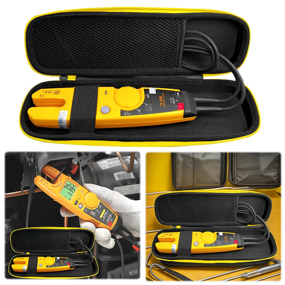 EVA Hard Shell Shockproof Protective Case for Fluke T5-1000 / T5-600 – Travel Carrying Tool Bag with Mesh Pocket