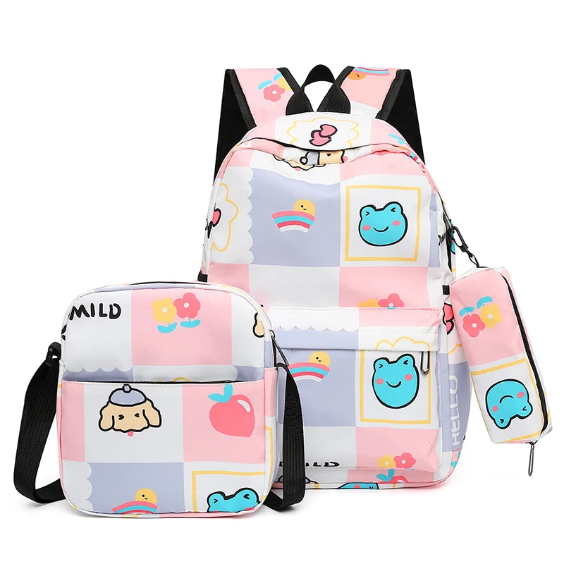 Chic Korean-Japanese Style Large Capacity Student Backpack – Junior & High School Teen Girls