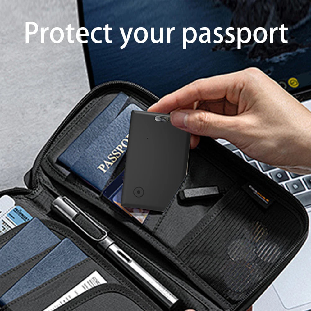 Smart Card Wallet Tracker – Bluetooth & GPS Locator with Keychain Hole for Wallets, Phones & Keys