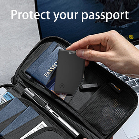 Smart Card Wallet Tracker – Bluetooth & GPS Locator with Keychain Hole for Wallets, Phones & Keys