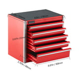 Heavy-Duty 5-Drawer Metal Tool Chest – Portable Garage Storage Cabinet with PP Feet Pads