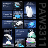Attack Shark X11 Wireless Gaming Mouse – Lightweight RGB Backlit Mouse with PAW3311 Optical Sensor & Up to 22,000 DPI