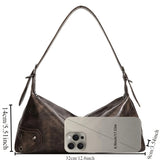2025 New Design PU Leather Baguette Bag – Fashion Handbag & Crossbody with Zipper Closure for Daily Use 👜✨
