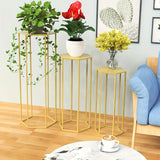Large 6-Sided 3-Piece Hexagon Storage Rack Set – Display Shelves for Vases, Decorations & Party Tables