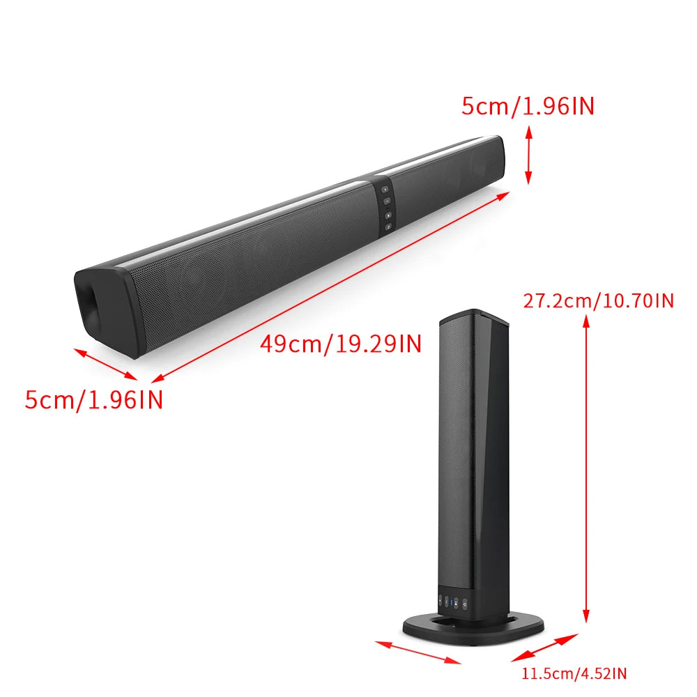20W Bluetooth Speaker – Foldable Split Design Soundbar for TV & PC with Powerful Stereo Audio
