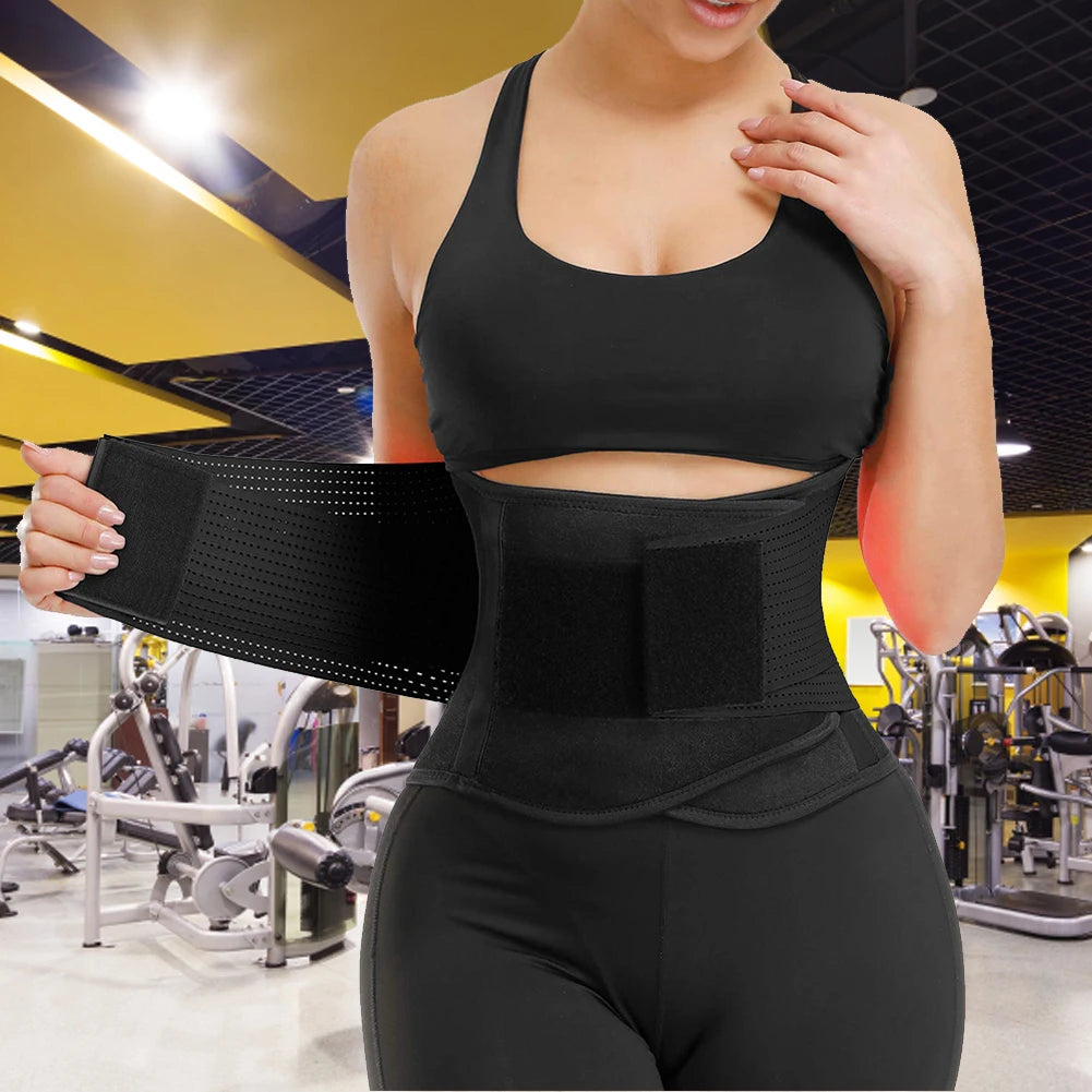 Unisex Black Maternity Recovery Belt – Adjustable Waist Cincher Trimmer with Sticker, Postpartum Body Shaper for Daily Wear