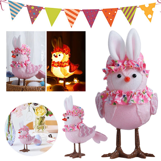 Glowing Bird LED Statue – Cute Cartoon Bird Lamp with Warm Light for Bedroom, Table & Easter Home Décor