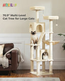 Large Cat Tree Tower for Indoor Cats – Multi-Level Plush Cat Condo with Scratching Posts, Boards, Perches & Caves