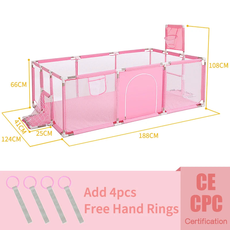 Pangdube Baby Playpen – Safe Activity Fence Playground for Children, Indoor/Outdoor Baby Games Park for 6 Months to 6 Years
