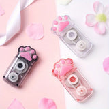 3-Piece Cute Cat Paw Correction Tape Set – White-Out Roller for School & Office