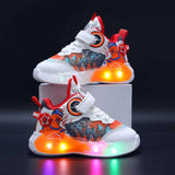 Kids LED Light-Up Mesh Breathable Casual Shoes – Girls & Boys Walking Sneaker