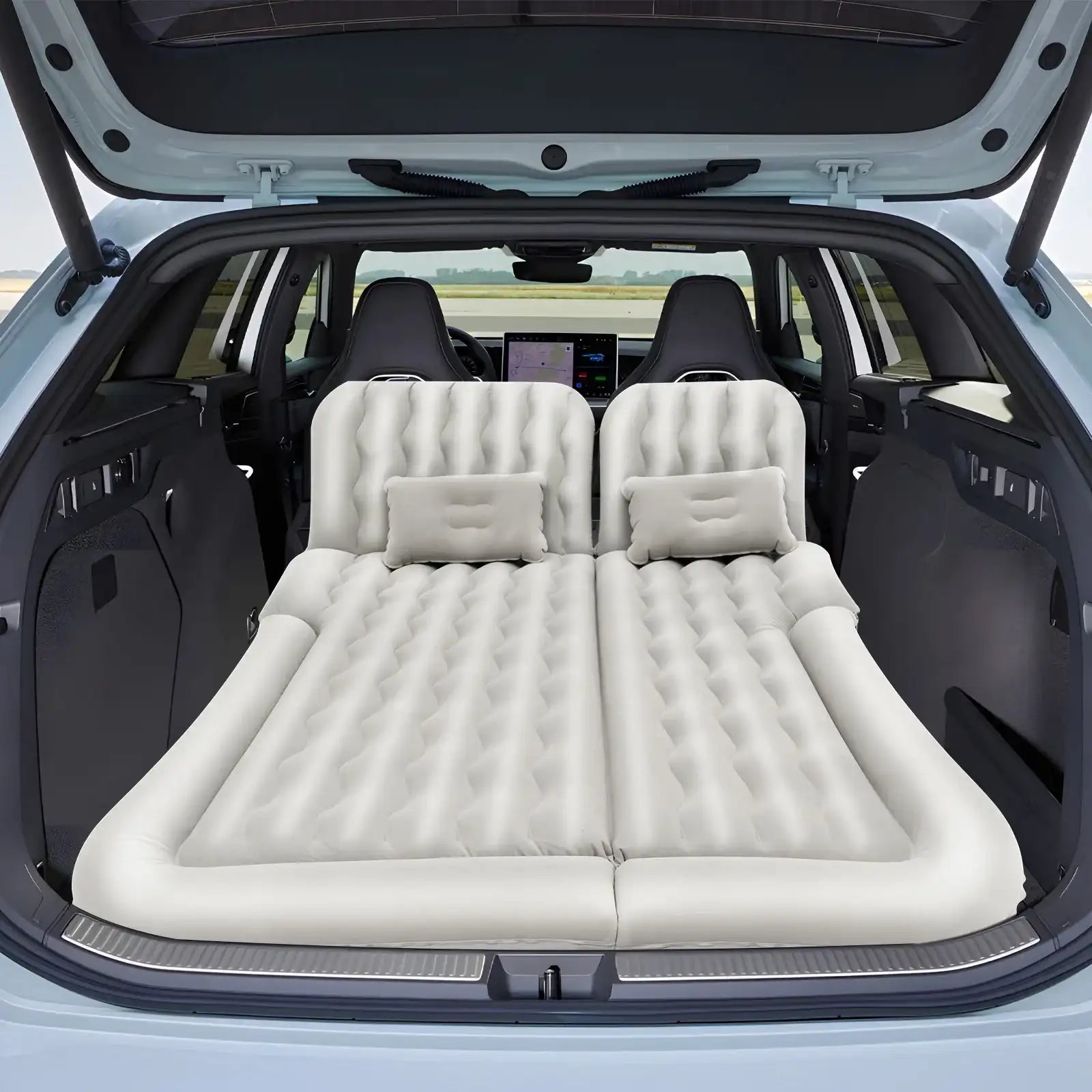 Inflatable Car Mattress for SUV Trunk & Back Seat – Travel Camping Bed with Air Pump