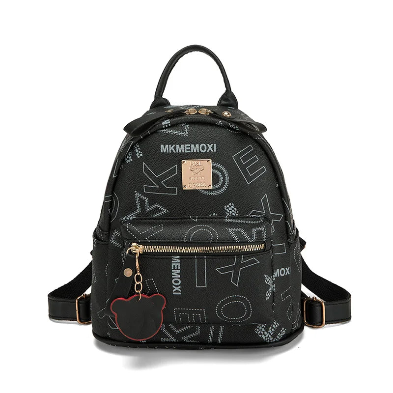 PU Leather Mini Backpack Purse for Women – Adjustable Strap Multi-Pocket Backpack for Travel & Shopping